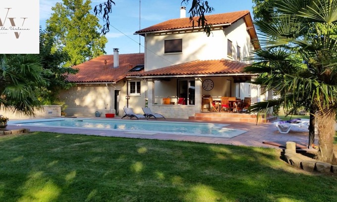 Bergerac House | Maison Style Landais Climatisée. Piscine Privée. Parc. Idéal Pour Familles