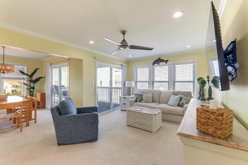 Salter Path Apartment | Marina Views, Walk to Beach Atlantic Beach Condo!