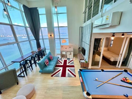 George Town Apartment | Maritime Suite #Full Seaview #Pool Table #Hot Water Dispenser #Kids friendly #Georgetown #6pax #2BR2bath #Private host