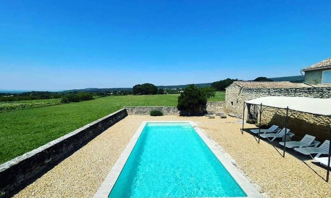 Cabrieres-d'Avignon House | Mas in Luberon park, 4 km from Gordes, private pool, panoramic view