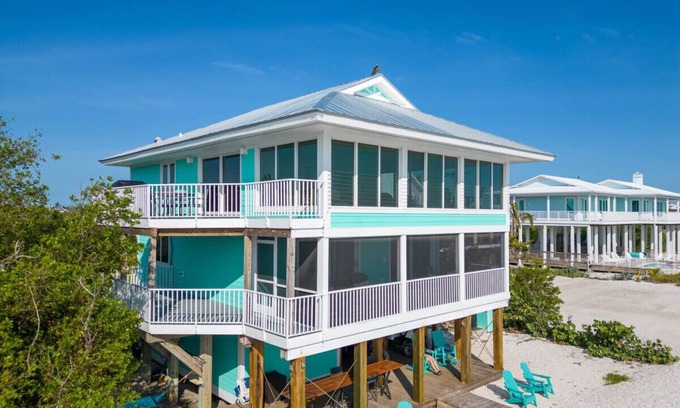 North Captiva House | Mint Julep - Spacious Beachfront Home with Gulf Views & Outdoor Showers