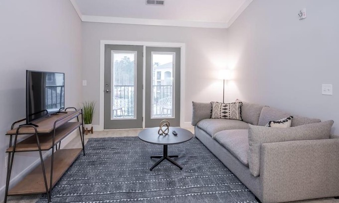 Morrisville Apartment | Modern 2BR with Balcony and Gym