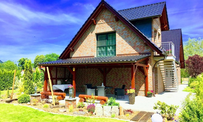 Radensdorf Apartment | Modern 4 star apartment with 2 bedrooms, large garden and playground