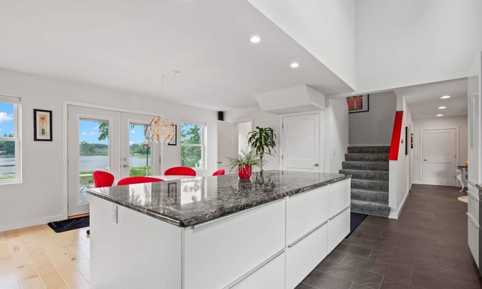 Waterford House | Modern lake house with a double lot. The views are amazing inside and out!n