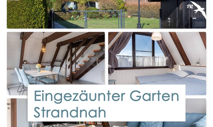 Fedderwardersiel House | Modern roof-only house - close to the beach - fenced garden *
