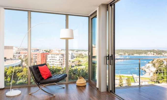 Es Castell Villa | Modern Villa, Port Views, Jacuzzi & Pool, Full AC