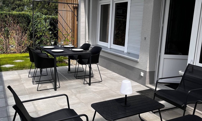 Kollm House | Moderner Tiny Bungalow am See in der Oberlausitz, zum Radfahren, Wandern, Angeln
