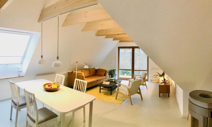 Leck Apartment | Moorblick! Große Dachwohnung mit Kamin und Sauna
