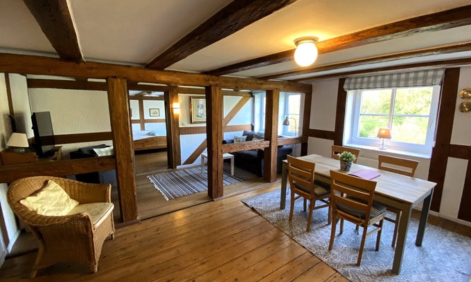 Malzow Apartment | Nature and tranquillity - in a historic thatched farmhouse with a large garden
