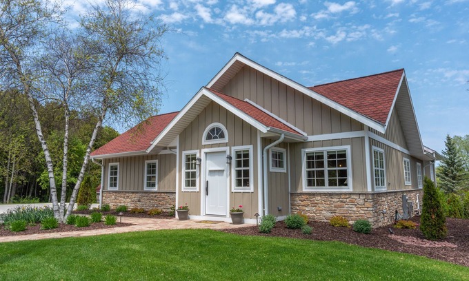 Fish Creek House | New home sleeps 10 downtown Fish Creek!