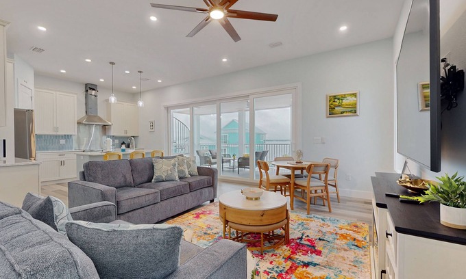 Navarre Beach House | Newly built home near beach with sound view, balcony, WiFi, W/D & AC