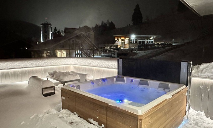 Pec pod Snezkou Apartment | Nice apartment for 6 people with hot tub, WIFI, TV, terrace and panoramic view