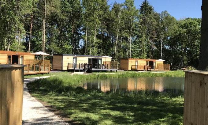 Storwood House | Oak Boutique Lodge includes hot tub air con & dog