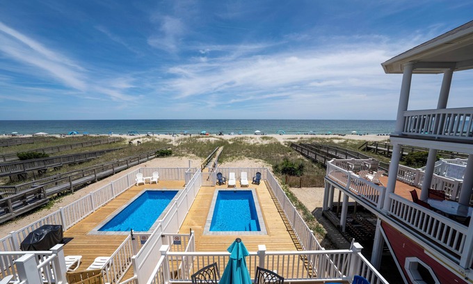 Kure Beach House | Ocean Oasis at Kure Beach, Oceanfront, Private Heated Pool