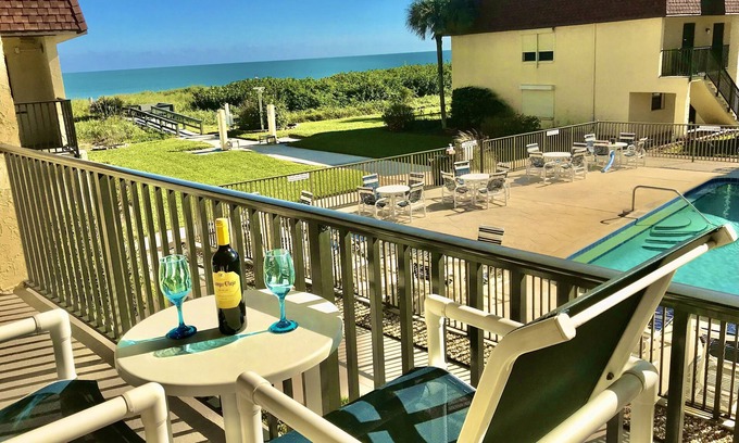 Avon By The Sea Condo | Ocean View with large heated pool!