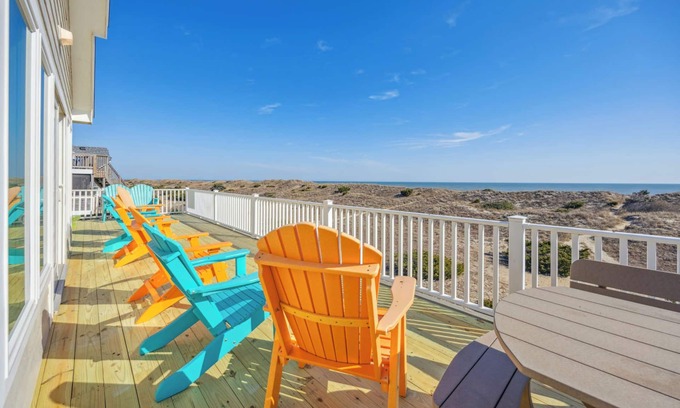 Waves House | Oceanfront Dog Friendly w Private Pool, Hot Tub, Game Room, Theater, Cmty Tennis