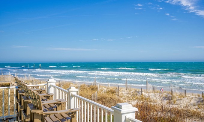Village of Stump Sound House | Oceanfront home with a pool, tennis, beach access, all new appliances