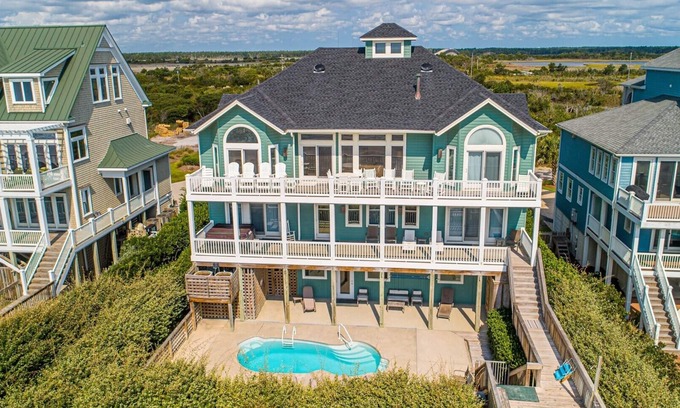 Ocean Sound Village House | Oceanfront Estate with private pool and hot tub