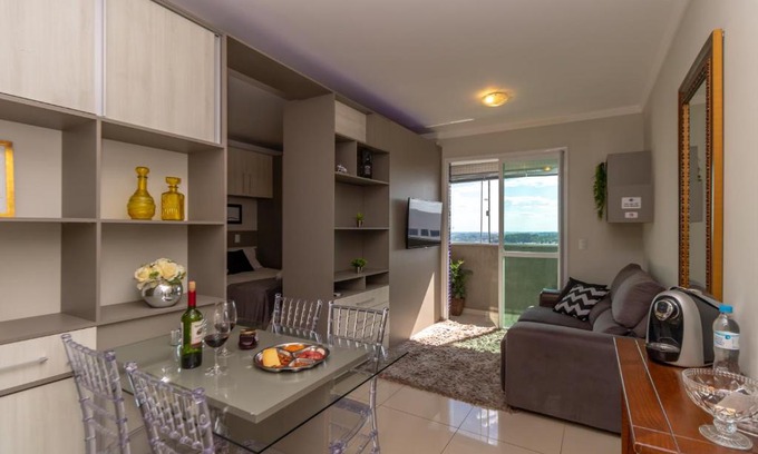 Centro Apartment | Pôr do sol 18º andar vista da cidade CENTRAL, Garagem NOVO