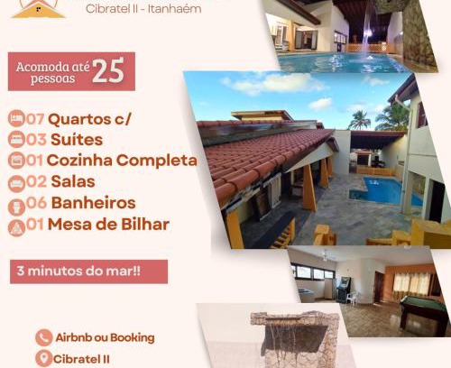 Cibratel II House | Paraíso Itanhaém, 25 Pessoas, Piscina, Jogos, 3 min mar