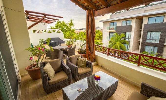 Gonzalo Guerrero House | Penthouse Beach Holiday Private Jacuzzi Bbq Family Friendly Maid Service