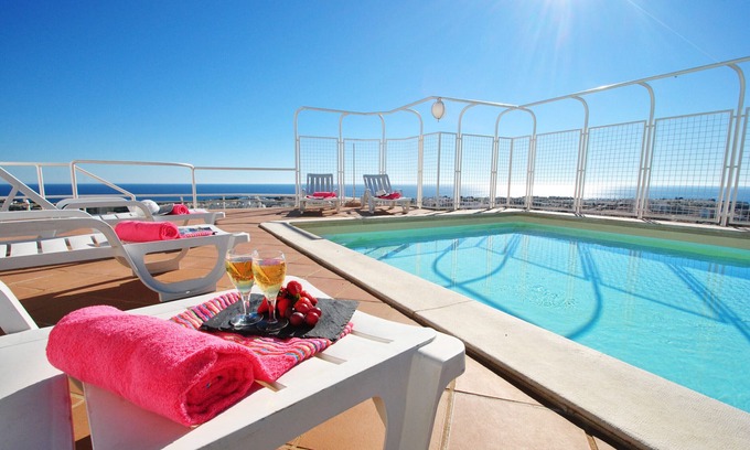 Montechoro Apartment | Penthouse w/Private Pool & Sea View