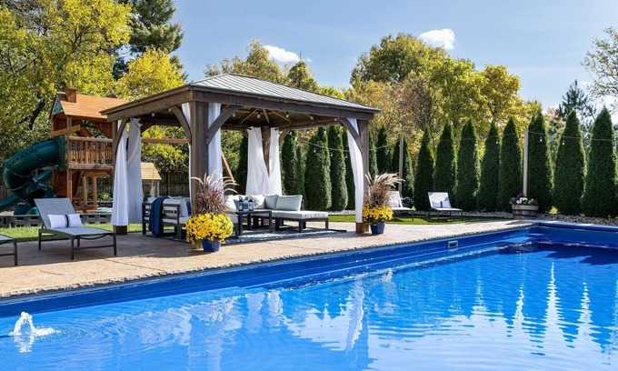 Northwest Columbus House | POOL+HOT TUB, 2 KING BEDS, OUTDOOR FIRE/OASIS, PLAYGROUND, THEATER, WORKOUT ROOM