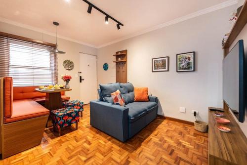 Liberdade Apartment | PR2 - Novo Grand Bhaus Family Paraíso - HCor - Metrô - Acomoda 4 pessoas