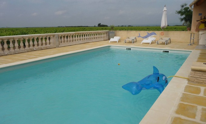 Rasteau Other | Pretty Mas O DI VIN traditional provencal character with pool Rasteau67 M2