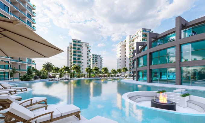 Dipkarpaz Apartment | Priscilla Studios with Direct Seaview in Caesar Blue Resort