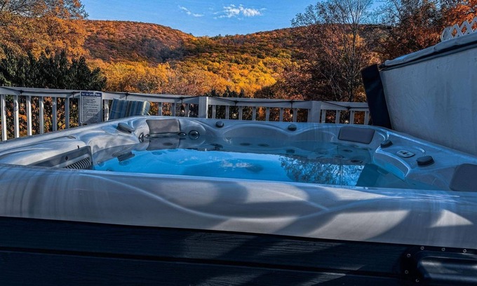 Port Jervis Ski Chalet | Private Chalet with Mtn views, Pool, Hot Tub, Fire Pits, Game Room & Gym