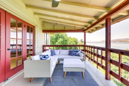 Clear Lake House | Private Hot Tub with Water Views Lower Lake Getaway