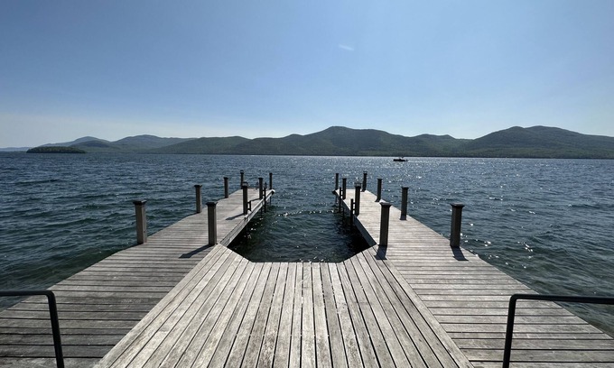 Diamond Point House | Private Lakefront Home on Lake George w/private dock, sleeps 16