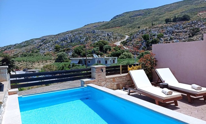 Platanos Villa | Private pool-5min to Falasarna Beach- Stone Villa