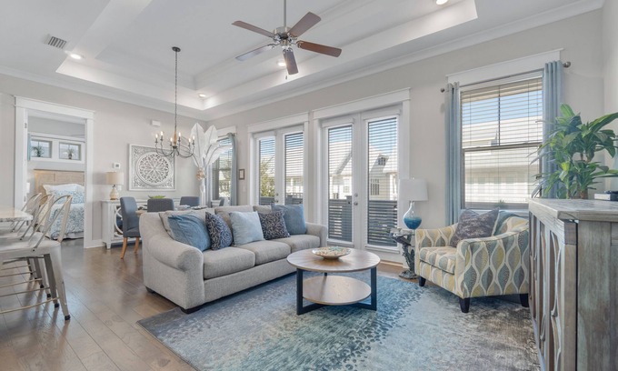 Panama City Beach House | Prominence 2bd 2ba Sleeps 6 GOLF CART 4 Bikes Near Beach Lg Pool “Big Chill”