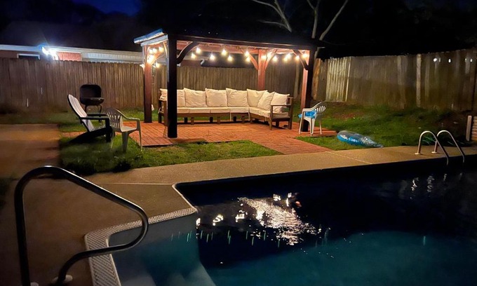 Gunter Afs House | Relaxing Oasis with Pool Gazebo in Family-Friendly Neighborhood
