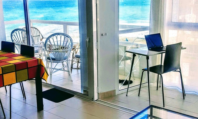 Algarrobo Apartment | Renovated fantastic beachfront apartment. Sleeps 4, pool and children pool, tenn