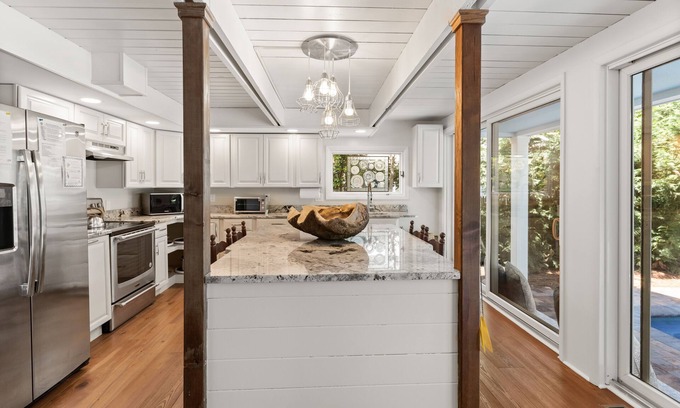 Rehoboth by the Sea House | Renovated in 2022, 5BR, heated pool, firepit, lush backyard character & charm!