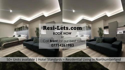 Bedlington Apartment | ResiLets - Mood Studio 4 - Town centre studio room with en-suite
