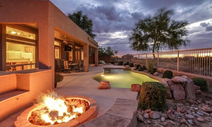 Las Sendas House | Resort home On golf course with heated pool/Jacuzzi, out door tv & City views