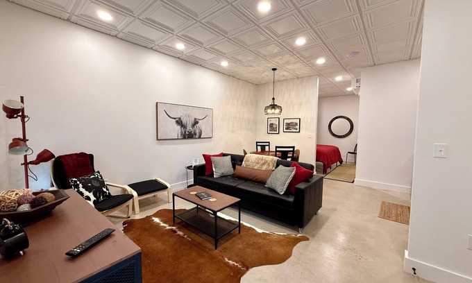 Pilot Mountain Apartment | Restful Remedy~A modern industrial farmhouse Alcove studio in Pilot Mountain.