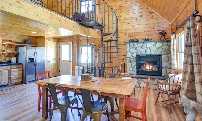 Groton Cabin | Riverfront Rumney Vacation Rental w/Fire Pit!