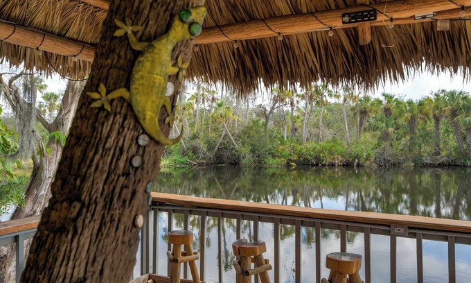 Braden River Apartment | Riverside Breeze! Tropical Retreat w Tiki Hut