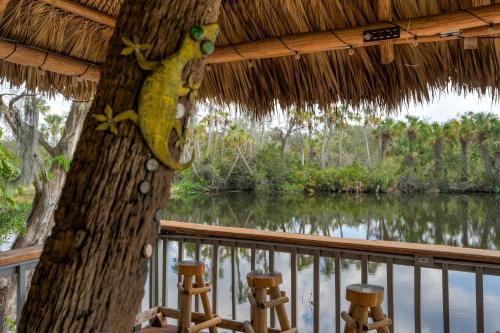 Braden River Apartment | Riverside Breeze Tropical Retreat w Tiki Hut&BBQ