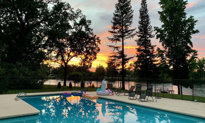 Cascade House | Riverside Home + Cottage - Exclusive Private Pool & Hot Tub - Sleeps 12