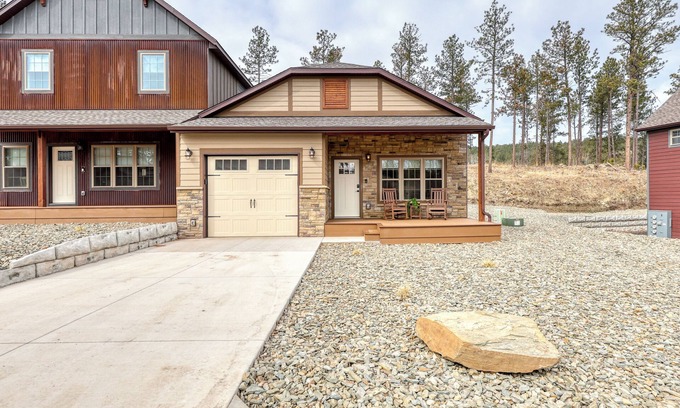 Rockerville Condo | Rockerville Gold Town Lodging #5- This one-bedroom condo is your perfect home base for adventure and relaxation. Just minutes from Mount Rushmore, Crazy Horse Memorial, Custer State Park, Sturgis, and the Badlands.