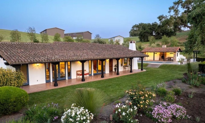 Ballard House | Rolling Ranch, Luxury Vineyard Retreat with Pool & Spa on 10 Acres