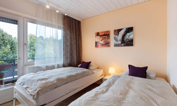 Urberg Apartment | Room 'Doppelzimmer - Nr 4' with Shared Terrace, Shared Garden and Balcony