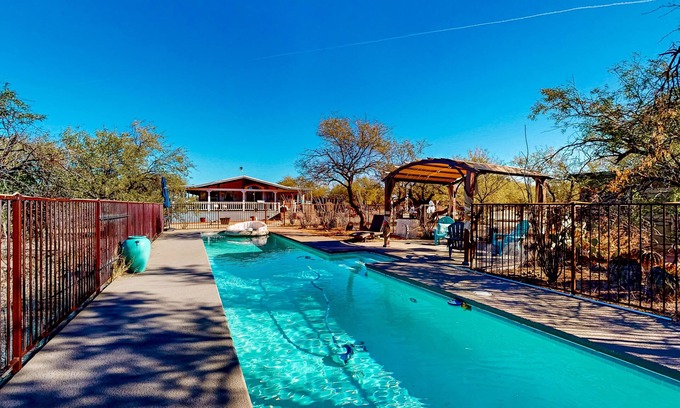 Amado House | Rural hideaway with private pool, grill, AC, & soaking tub - horses on property