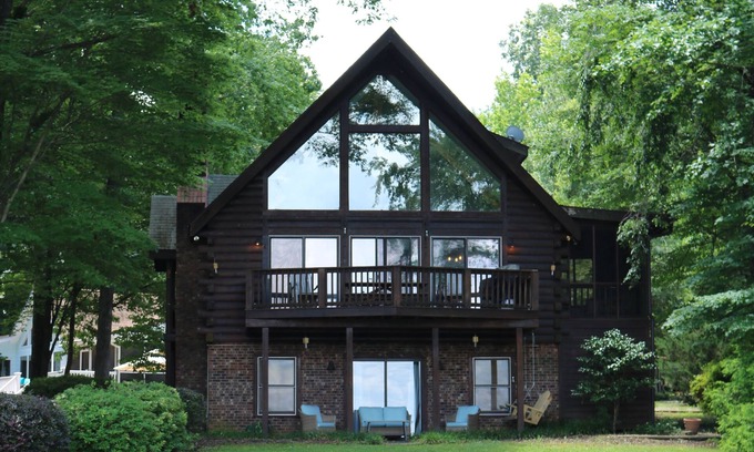 Timber Creek Cabin | Rustic Log Cabin with amazing view of Lake Gaston!